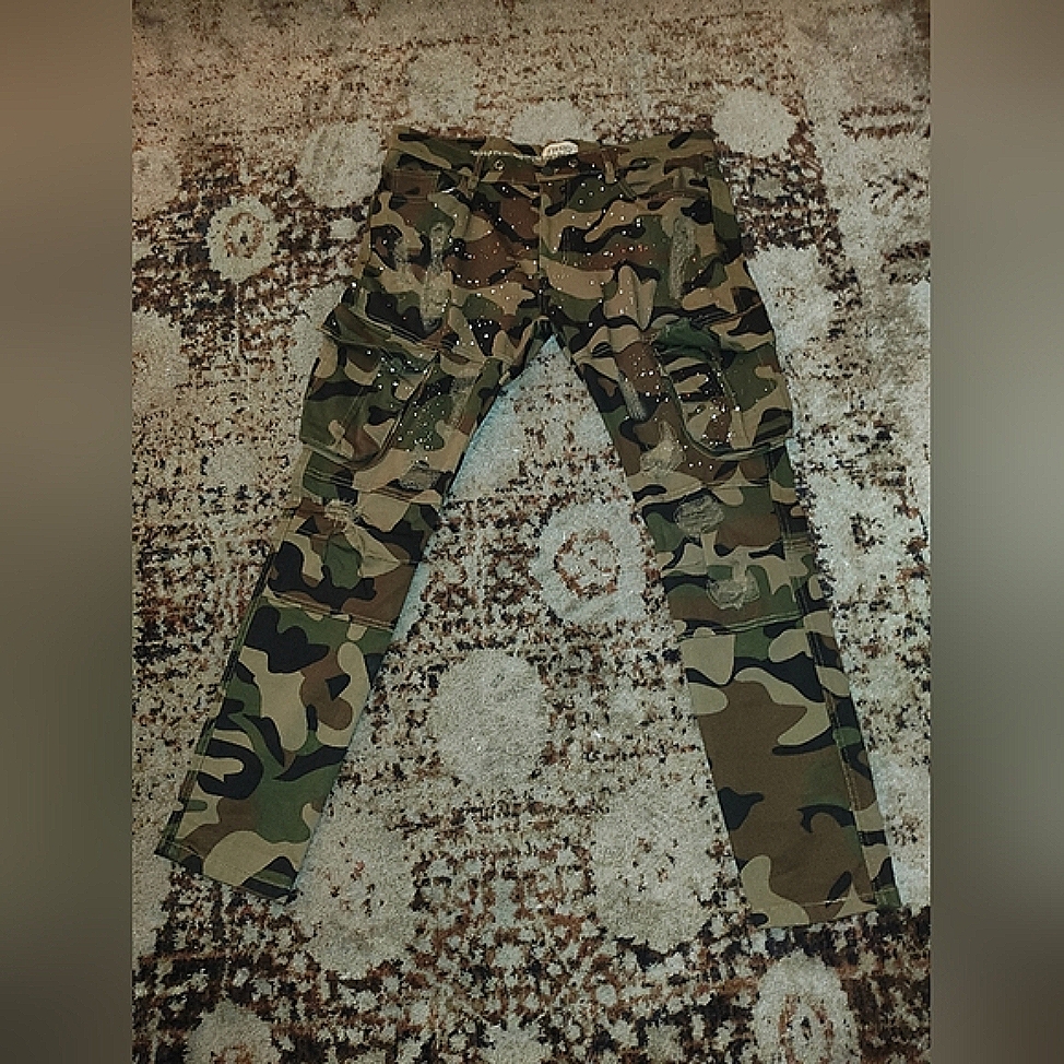 Fwrd Denim Camouflage Pants Stretch
